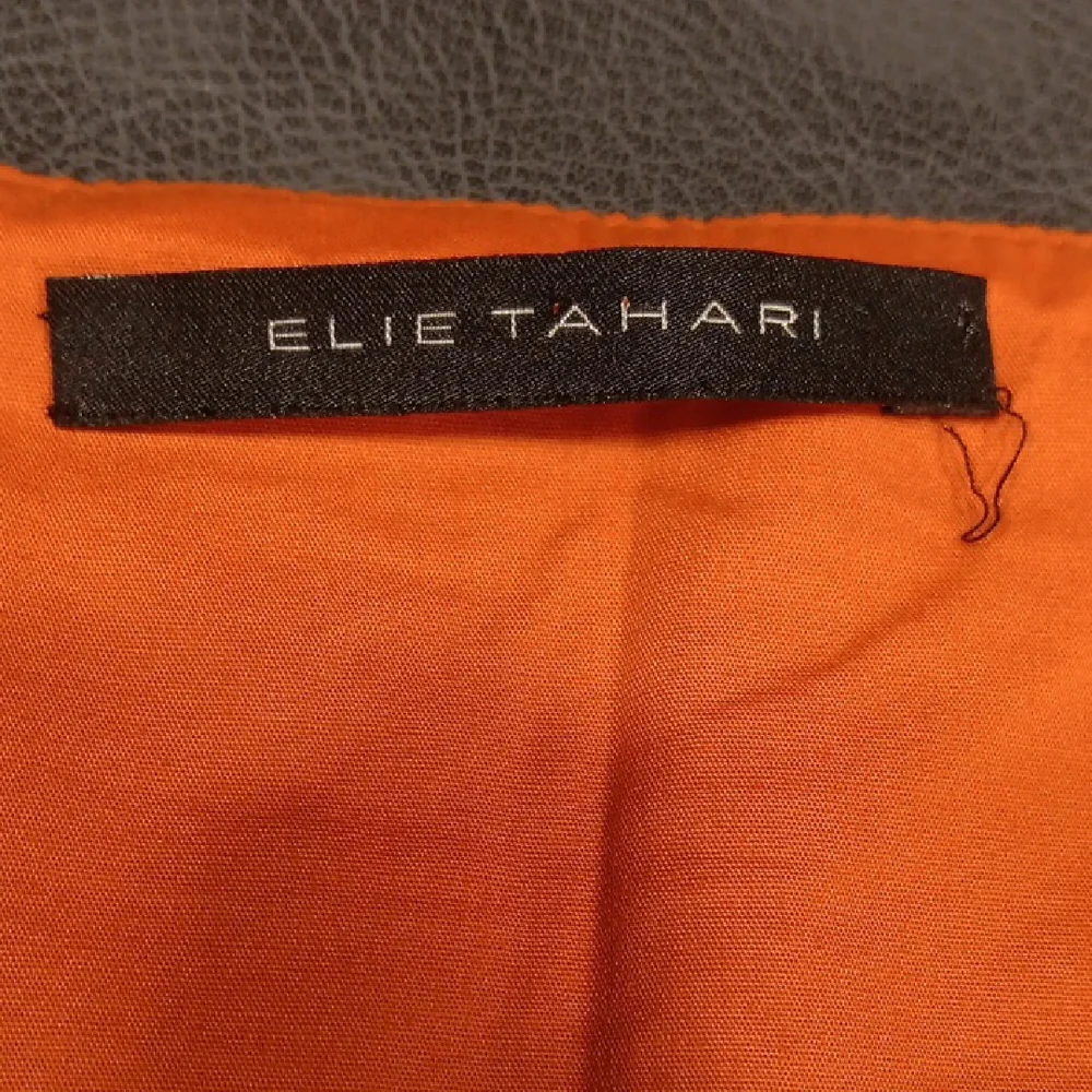 Elie Tahari Grey With Orange Details Pleated Plaid Mini Skirt